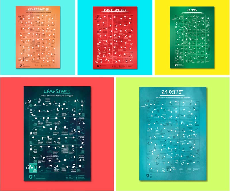 Alle 5 Laufposter von runnersflow